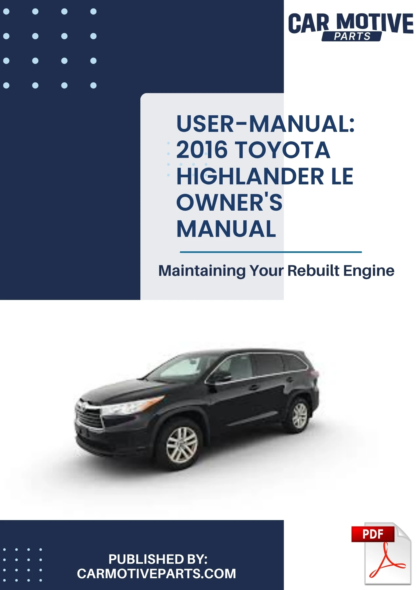 2016 Toyota Highlander LE Owners Manual